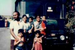 Our family with the John Lewis truck as the family car