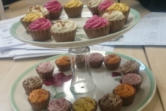 Chocolate Mini Cupcakes (served in a cake tray made by my Year 12 students)